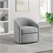 Scranton & Co Barrel Swivel Chair in Dove Gray Coastal Fabric