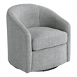 Scranton & Co Barrel Swivel Chair in Dove Gray Coastal Fabric