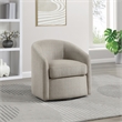 Scranton & Co Barrel Swivel Chair in Gray Marble Coastal Fabric