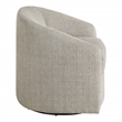 Scranton & Co Barrel Swivel Chair in Gray Marble Coastal Fabric