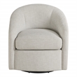Scranton & Co Contemporary Barrel Swivel Chair in Stone Coastal Fabric