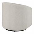 Scranton & Co Contemporary Barrel Swivel Chair in Stone Coastal Fabric