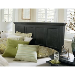 Scranton & Co Queen Bed Headboard in Rustic Black Wood Veneer Finish