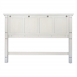 Scranton & Co Queen Bed Headboard in Rustic White Wood Veneer Finish