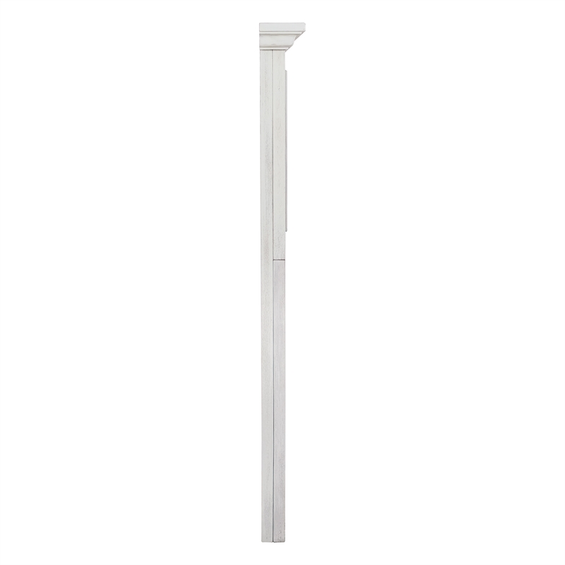 Scranton & Co Queen Bed Headboard in Rustic White Wood Veneer Finish
