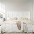 Scranton & Co King Bed Headboard in Rustic White Wood Veneer Finish