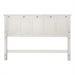 Scranton & Co King Bed Headboard in Rustic White Wood Veneer Finish