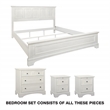 Scranton & Co King 4-Piece Bedroom Set in Rustic White Engineered Wood
