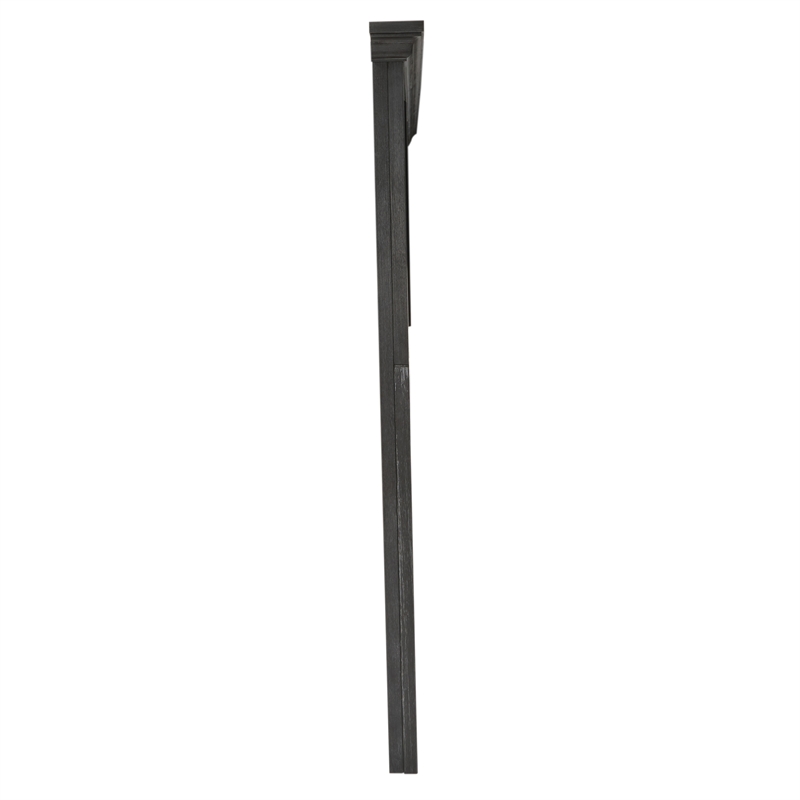 Scranton & Co King Bed Headboard in Rustic Black Engineered Wood