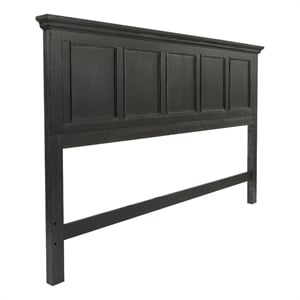 Scranton & Co King Bed Headboard in Rustic Black Engineered Wood