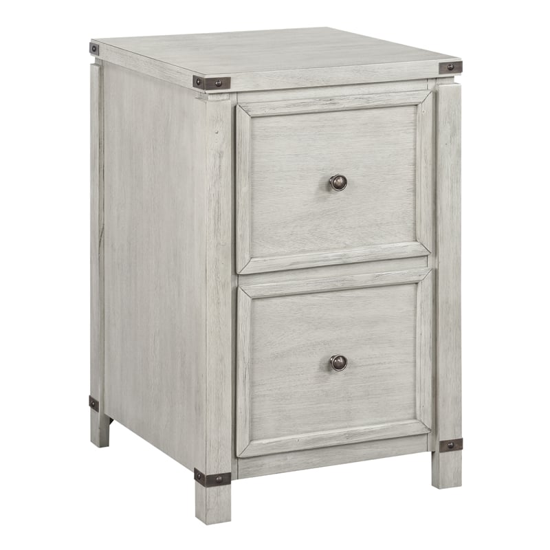 Scranton & Co 2-Drawer File Cabinet in Champagne White Oak Finish