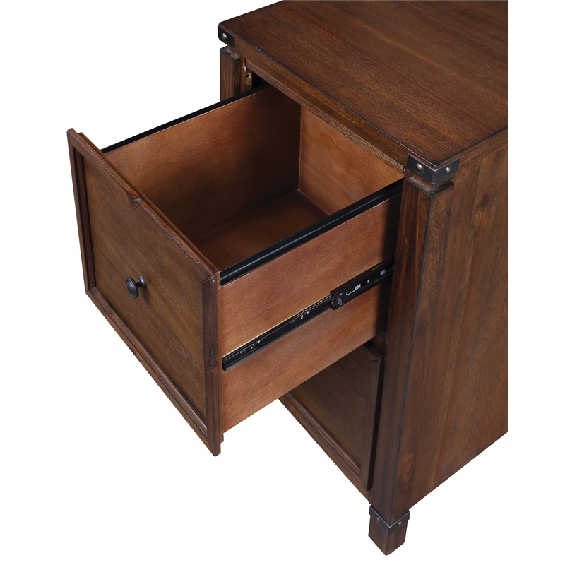 Scranton & Co 2-Drawer File Cabinet in Brushed Walnut Finish