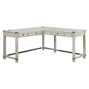 Scranton & Co 60&quotx60&quot L-Shape Desk in Champagne Oak Engineered Wood