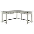 Scranton & Co Sit-to-Stand L-Desk in Champagne Oak Engineered Wood