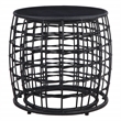 Scranton & Co 2-Piece Nesting Drum Tables in Black Engineered Wood