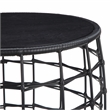 Scranton & Co 2-Piece Nesting Drum Tables in Black Engineered Wood