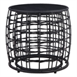 Scranton & Co 2-Piece Nesting Drum Tables in Black Engineered Wood