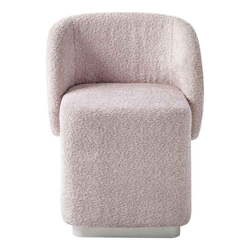 Scranton & Co Vanity Chair in Dusty Rose Fabric Fully Assembled