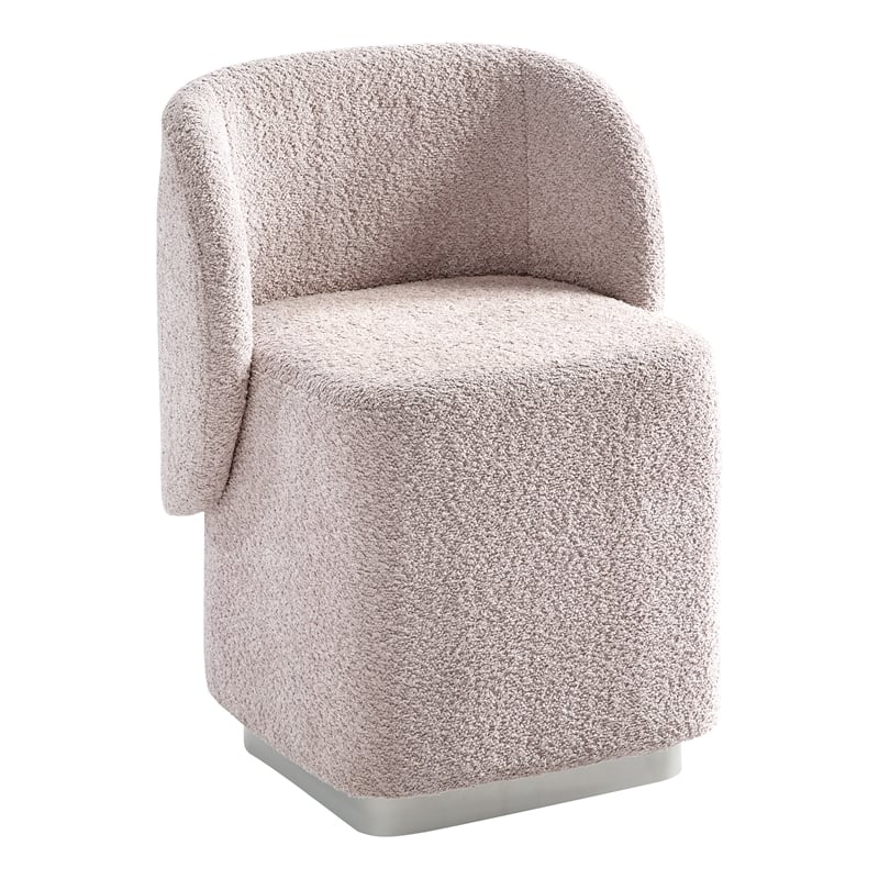 Scranton & Co Vanity Chair in Dusty Rose Fabric Fully Assembled