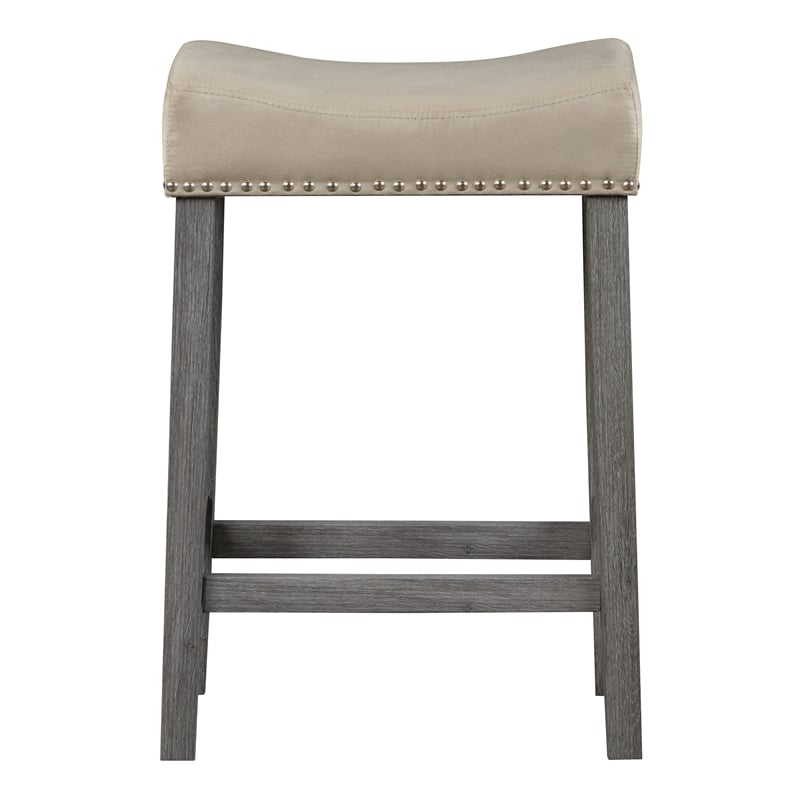 Scranton & Co 5-Piece Counter Height Dining Set in Antique Gray Woodgrain