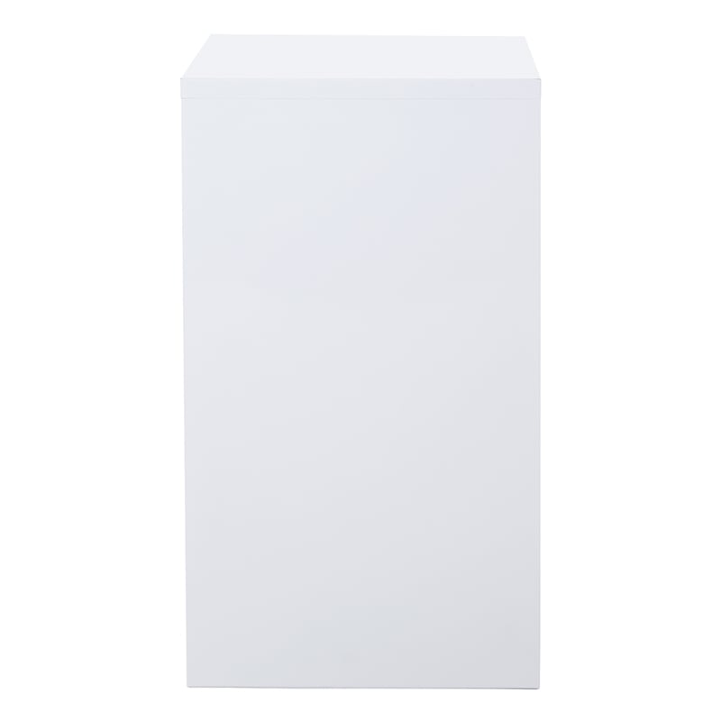 Scranton & Co 2-Drawer Locking Metal File Cabinet in White Assembled
