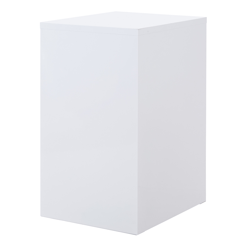 Scranton & Co 2-Drawer Locking Metal File Cabinet in White Assembled