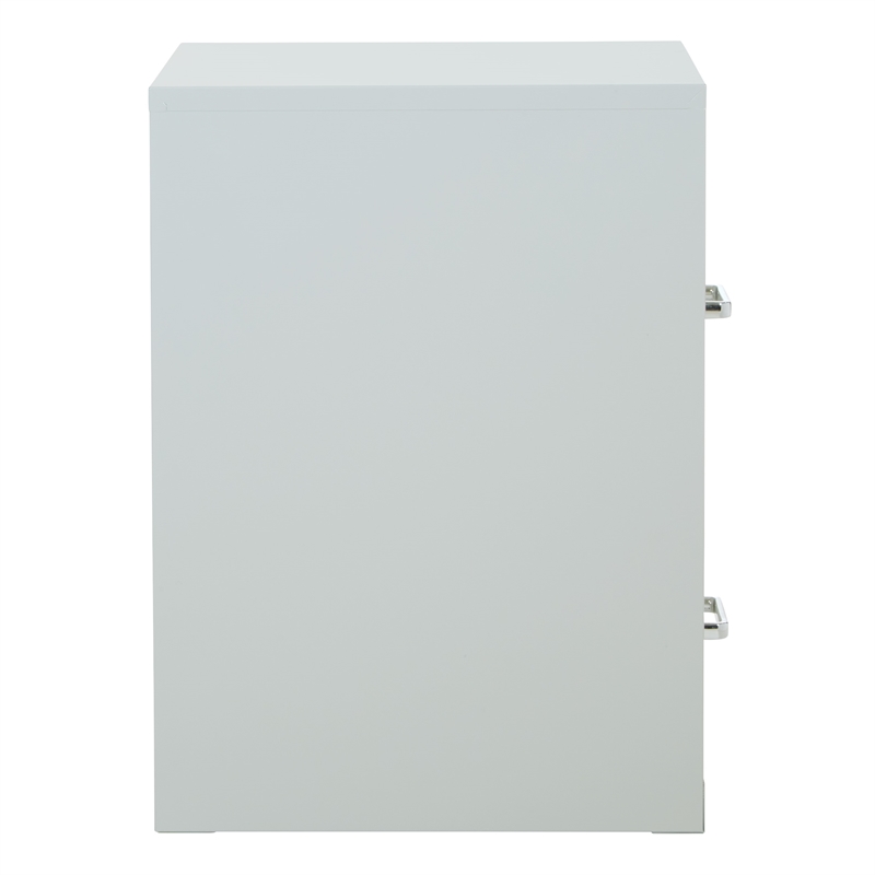 Scranton & Co 2-Drawer Locking Metal File Cabinet in Gray Assembled