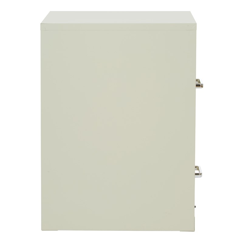 Scranton & Co 2-Drawer Locking Metal File Cabinet in Tan Assembled