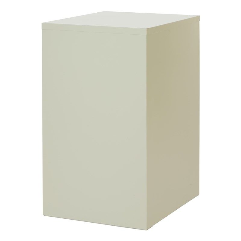 Scranton & Co 2-Drawer Locking Metal File Cabinet in Tan Assembled