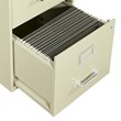 Scranton & Co 2-Drawer Locking Metal File Cabinet in Tan Assembled