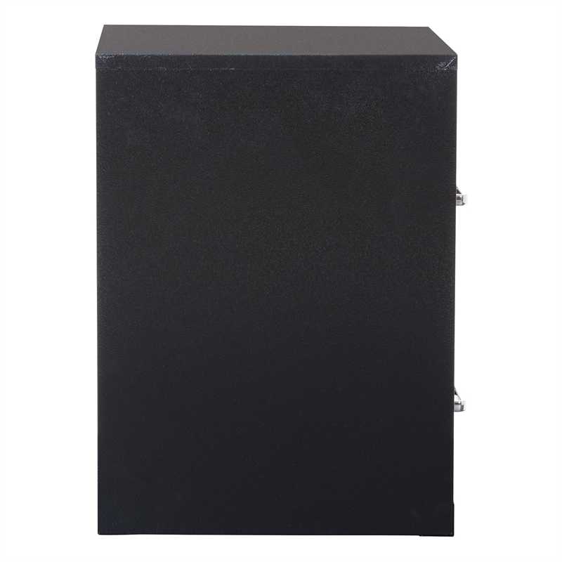 Scranton & Co 2-Drawer Locking Metal File Cabinet in Black Assembled