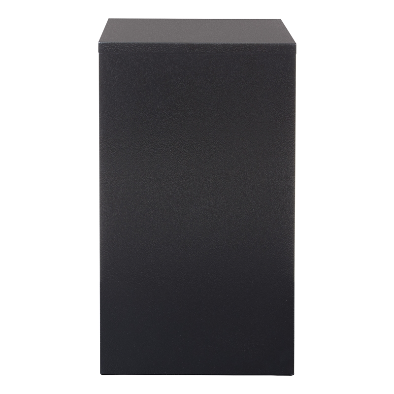 Scranton & Co 2-Drawer Locking Metal File Cabinet in Black Assembled
