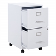 Scranton & Co 2-Drawer Mobile Locking Metal File Cabinet in White