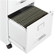 Scranton & Co 2-Drawer Mobile Locking Metal File Cabinet in White