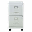 Scranton & Co 2-Drawer Mobile Locking Metal File Cabinet in Gray