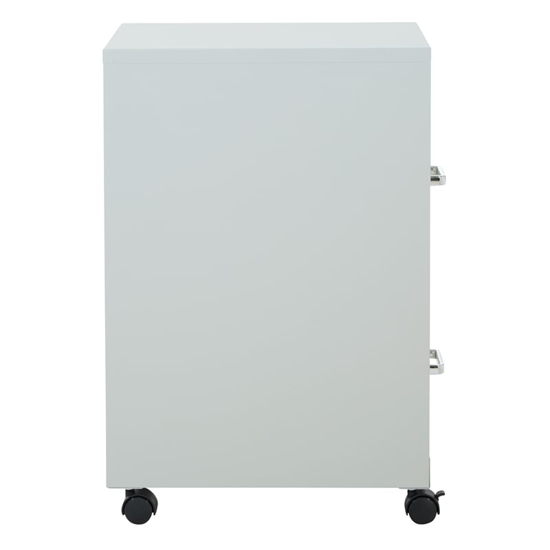 Scranton & Co 2-Drawer Mobile Locking Metal File Cabinet in Gray