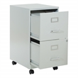 Scranton & Co 2-Drawer Mobile Locking Metal File Cabinet in Gray