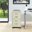 Scranton & Co 2-Drawer Mobile Locking Metal File Cabinet in Tan