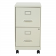 Scranton & Co 2-Drawer Mobile Locking Metal File Cabinet in Tan