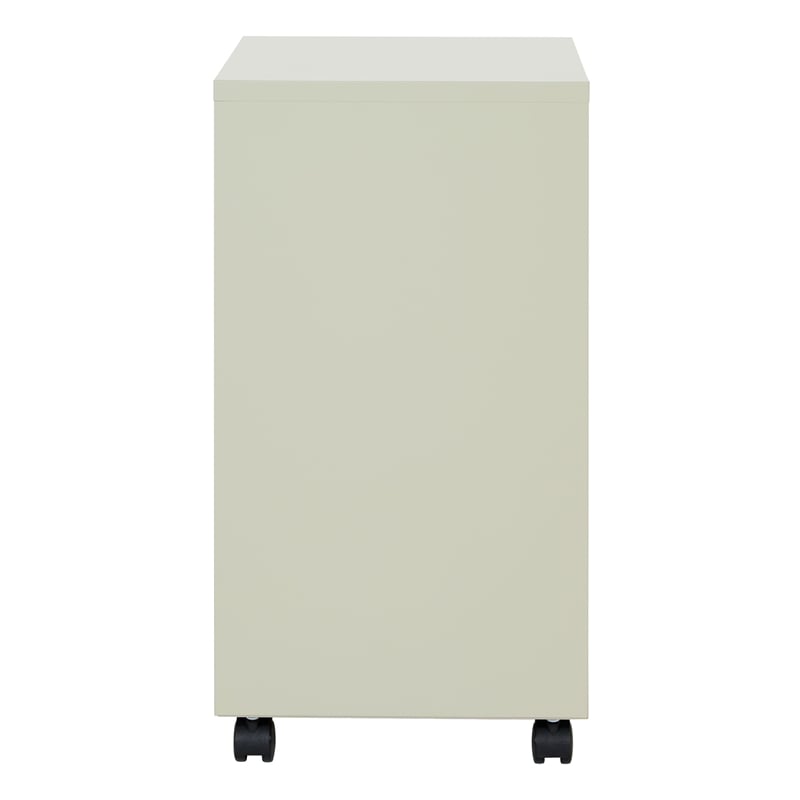 Scranton & Co 2-Drawer Mobile Locking Metal File Cabinet in Tan