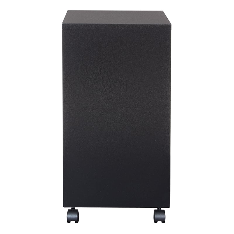 Scranton & Co 2-Drawer Mobile Locking Metal File Cabinet in Black