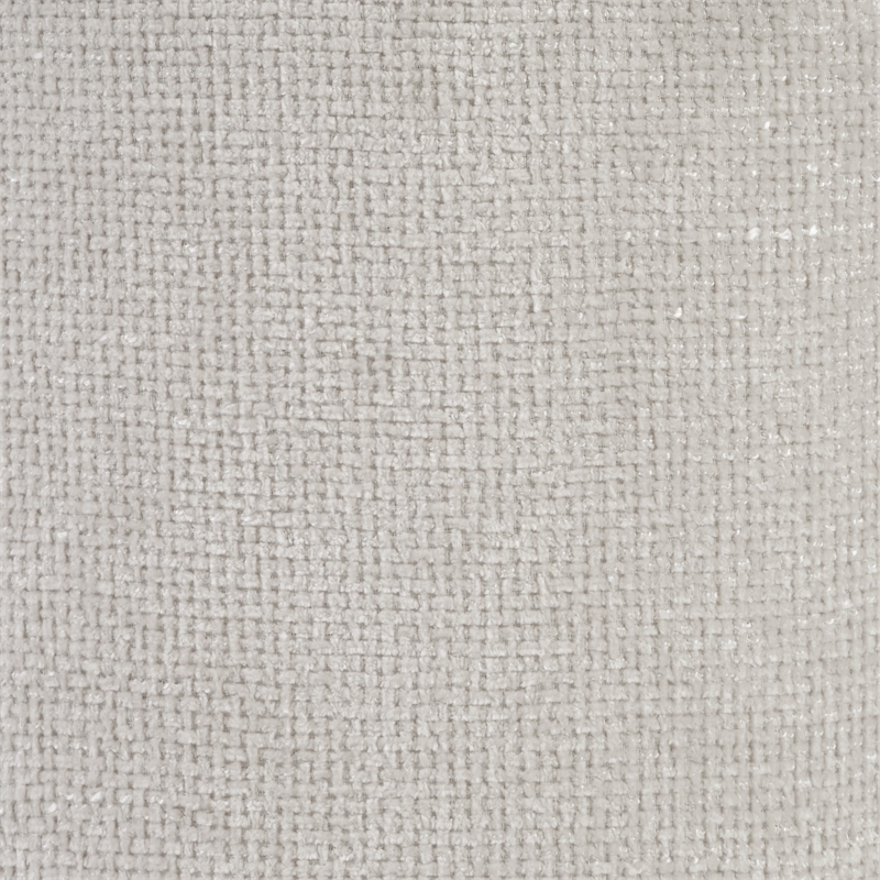 Scranton & Co Round Storage Ottoman in Cream Fabric with Natural Wood Feet
