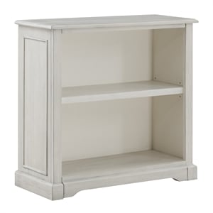 Scranton & Co 2-Shelf Engineered Wood Bookcase in Antique White Finish