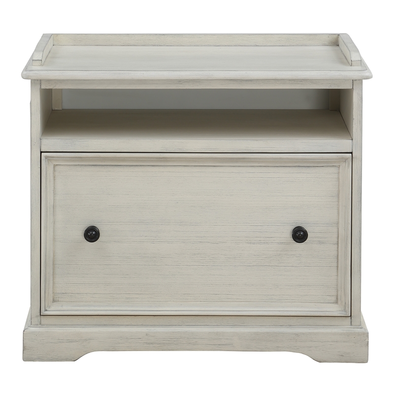 Scranton & Co Engineered Wood Printer and File Cabinet in Antique White
