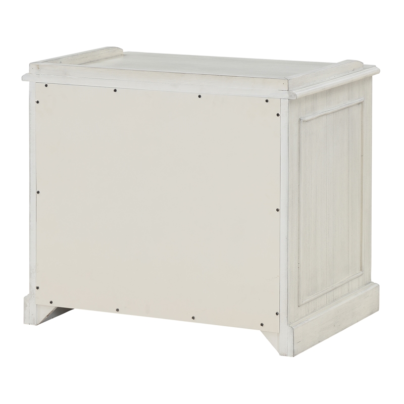 Scranton & Co Engineered Wood Printer and File Cabinet in Antique White