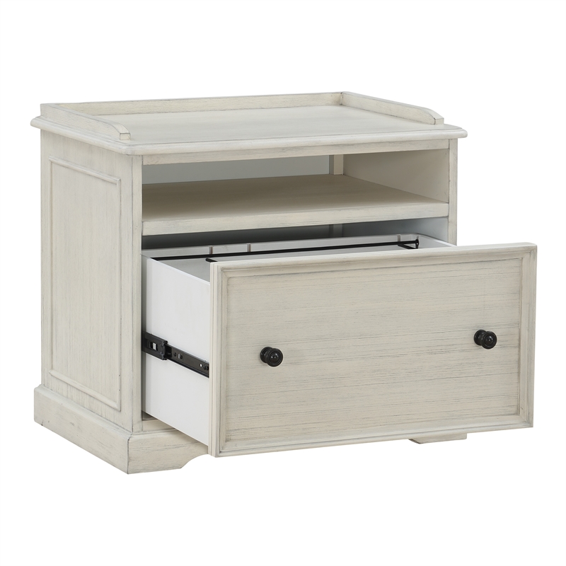 Scranton & Co Engineered Wood Printer and File Cabinet in Antique White