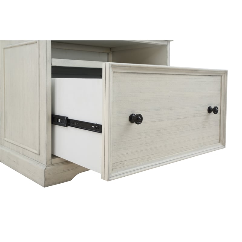 Scranton & Co Engineered Wood Printer and File Cabinet in Antique White