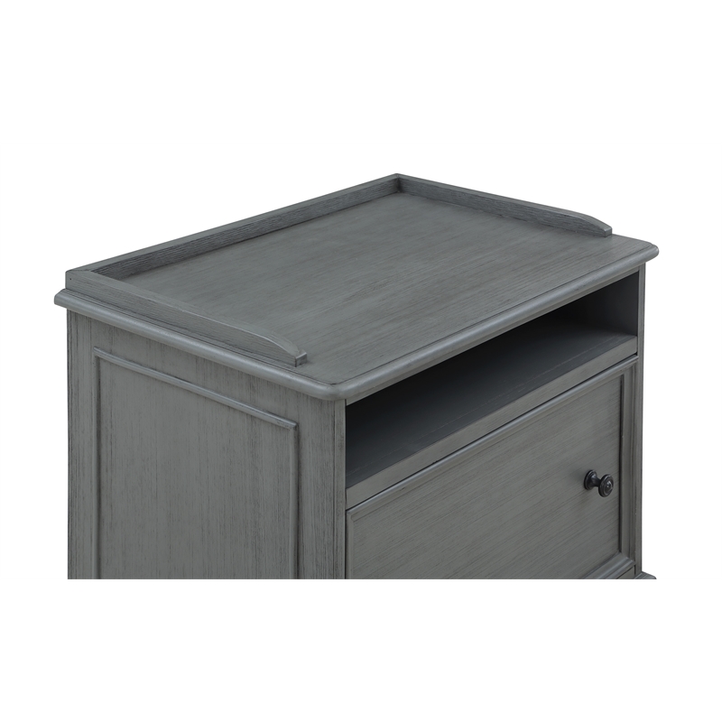 Scranton & Co Engineered Wood Printer and File Cabinet in Plantation Gray