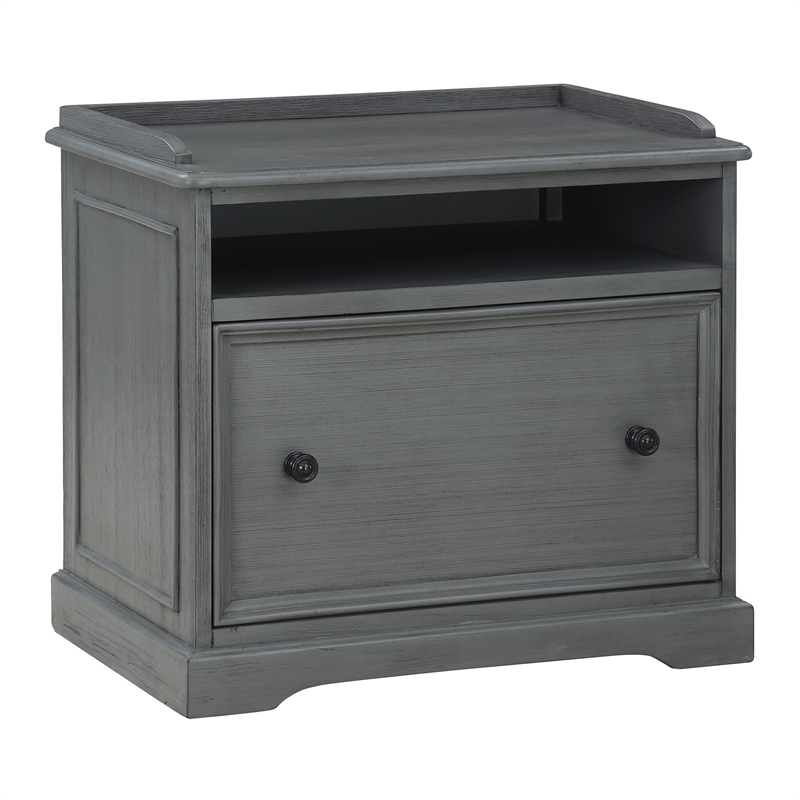 Scranton & Co Engineered Wood Printer and File Cabinet in Plantation Gray