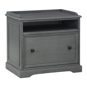 Scranton & Co Engineered Wood Printer and File Cabinet in Plantation Gray